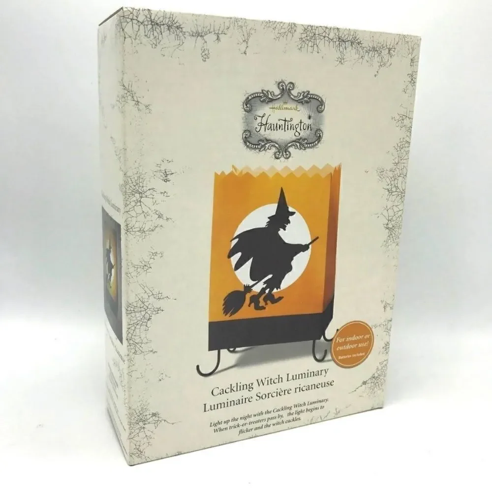NEW PR3673 Hallmark Hauntington Cackling Witch Luminary